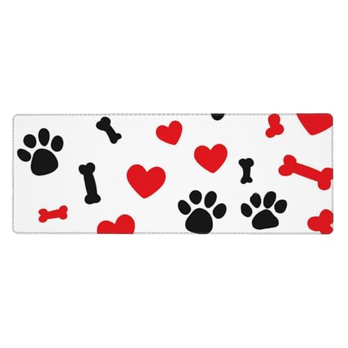 Tapis de souris de jeu motif pattes de chien 80x30 cm une idée cadeau utile pour passionnés