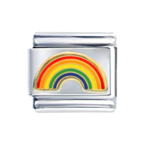 Italian Charm RAINBOW CLASSIC LINK SILVER fits all Italian bracelet F12 Cover