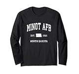 Minot AFB North Dakota ND Vintage Athletic Sports Design Long Sleeve T-Shirt