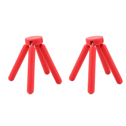 SUPVOX Sottopentola in Silicone Pieghevole Rosso 2 Pezzi, Tappetino Sottopentola Antiscivolo per Piatti Caldi, Cuscinetti Protettivi per Pentole, Accessori Cucina Portatili per Uso