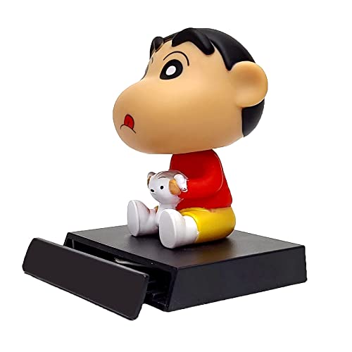 Image of AUGEN Super Hero Shinchan 2 Action Figure Limited Edition Bobblehead with Mobile Holder for Car Dashboard, Office Desk & Study Table (Pack of 1)