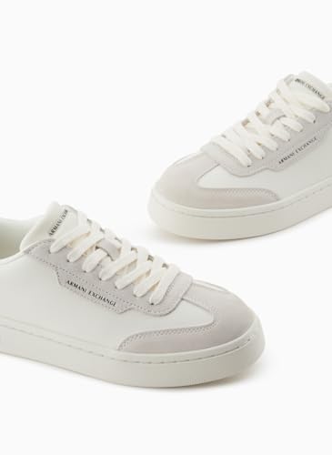 Armani Exchange Women's London Trainers, Off white black, 7 UK - Image 3