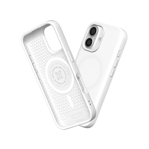 RHINOSHIELD [iPhone 16] SolidSuit ケース MagSafe対応 耐衝擊 米軍MIL規格 衝撃吸収 傷 指紋 防止 薄型 軽量 SGS認証 - ホワイト