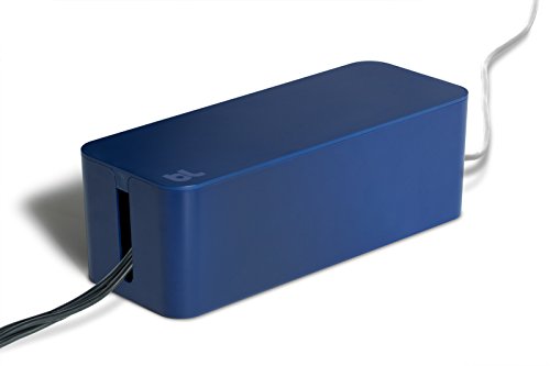 Bluelounge CableBox – Caja de almacenaje (ignifugé, color azul ocuro