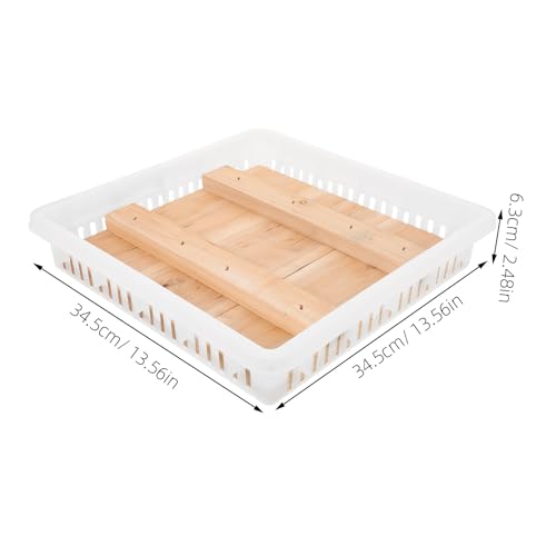 Presse à fromage maison compacte en bois et plastique - 3