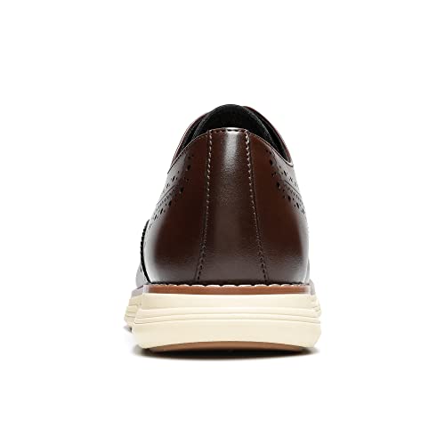 Bruno Marc Men's Crossflex Dress Sneakers Wingtip Derby Casual Oxford Formal Shoes,Size 10.5,Dark/Brown,GRANDWING