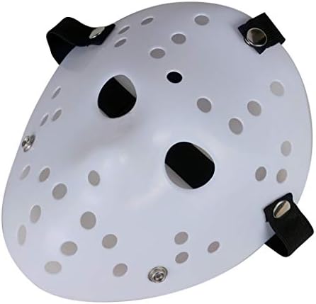 Gmasking Horror Halloween Costume Hockey Adult Mask Party Cosplay Props (White)