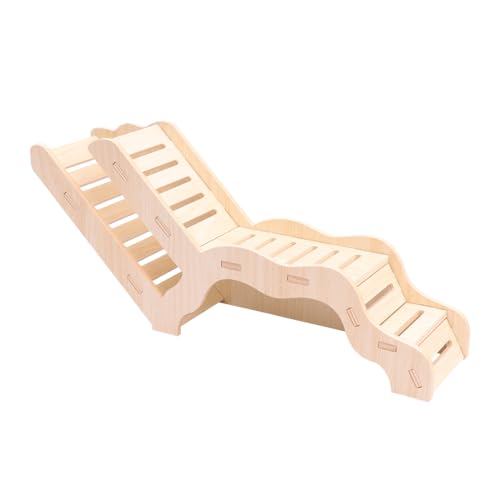 Small Size Hamster Explorer Set - Snap-Together Wooden Burrow with Panoramic Window, Natural Chew-Safe Design & Underground Activity Viewer for Cage Enrichment