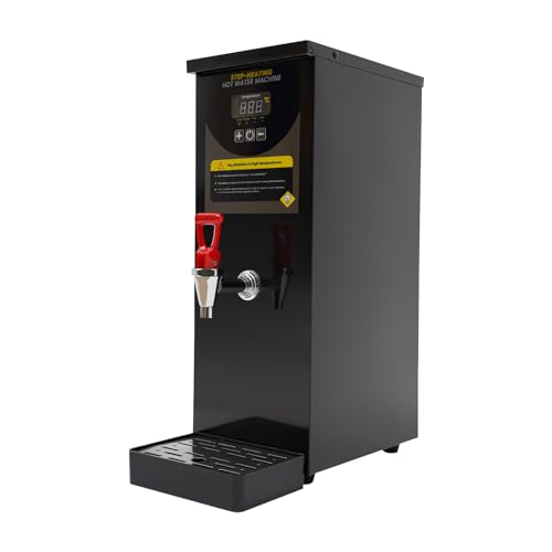 Electric Water Boiler, 8L/2Gal Commercial Hot Water Dispenser,Countertop Stainless Steel Water Boiler with Digital Display,Automatic 2000W Rapid Heating for Tea Coffee Restaurant Office Hotel (Black)