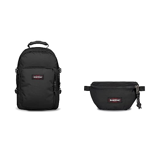 EASTPAK Provider Backpack, 44 cm, 33 L, Black & Springer Bum Bag, 23 cm, 2 L, Black