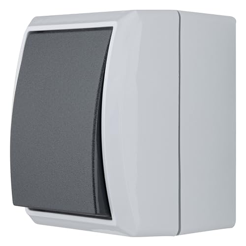 REV AquaForm 0510295777 AquaForm - Interruptor en cruz (IP44, bipolo, superficie superficial), color gris