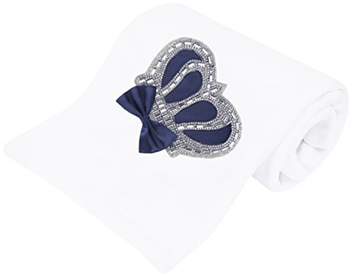 Image of Lilax Baby Boy Newborn Crown Jewels Swaddle Receiving Blanket Navy