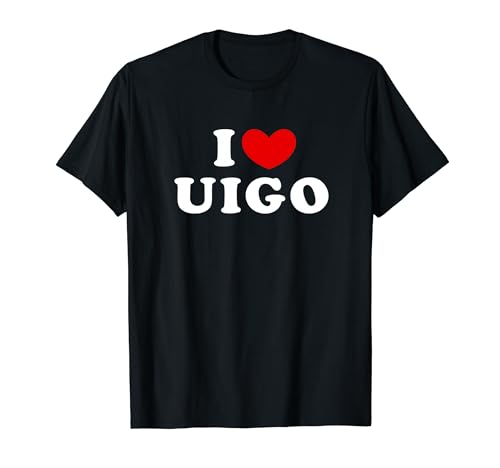 I Love Uigo, adoro uigo t-shirt, Preto, S