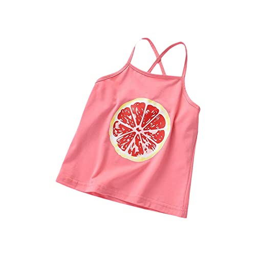 Infant Toddler Baby Girls Camisole Cute Funny Graphic Print Cami Summer Casual Comfort Breathable Tank Top Undershirt