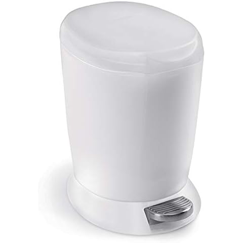 simplehuman Compact Round Bathroom Step Trash Can Cover