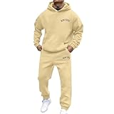 generisch autunno e inverno moda uomo donna casual stampa lettere manica lunga sport felpa felpa con cappuccio, cachi, l