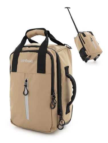 Blnbag M7 - Trolley de cabina 40×20×25 cm impermeable, maleta de mano ligera 20L para vuelos de Ryanair, bolsa de avión 2 ruedas y compartimento acolchado para portátil, color champán Blnbag M7 - Trolley de cabina 40×20×25 cm impermeable, maleta de mano ligera 20L para vuelos de Ryanair, bolsa de avión 2 ruedas y compartimento acolchado para portátil, color champán