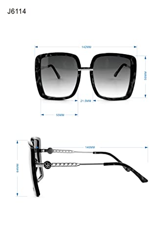 Jessica Simpson J6114 Oversized Women's Square Sunglasses with 100% Uv Protection. Glam Gifts for Her, 59 Mm2