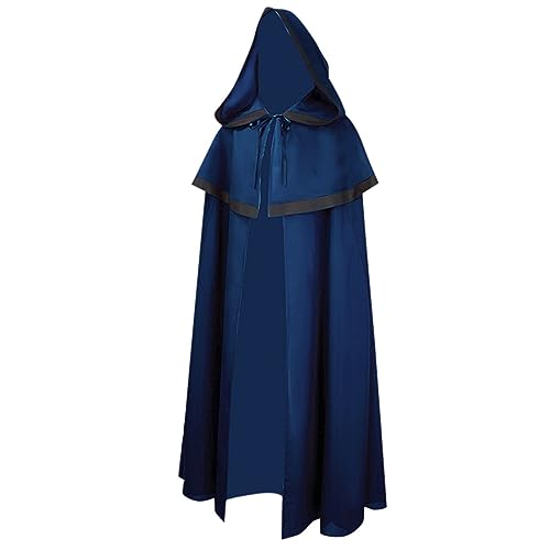 Cape médiévale à capuche pour déguisement Renaissance et manteau de sorcière gothique