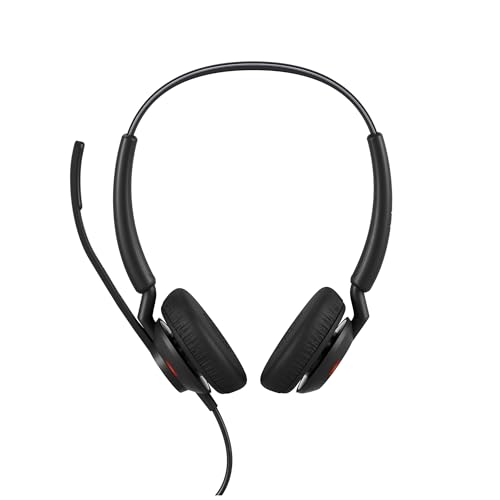 Image of Jabra Engage 40 Wired Stereo Headset - Advanced Noise Cancelling Microphones UC Cert - On Ear Headphones with Mic - Inline Call Controller - ClearVoice for Crystal Clear Calls Impressive Audio USB A
