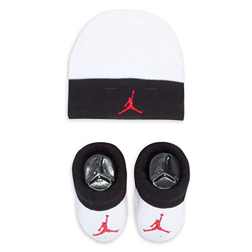 Image of Nike Jordan Infant Baby Hat and Booties Set 0-6 Months