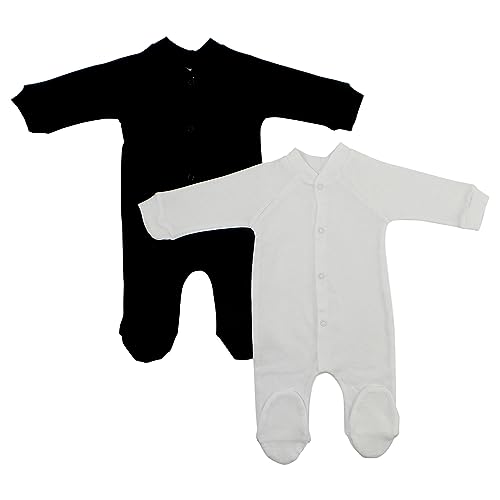 Interlock Black and White Closed-toe Sleep & Play (Pack of 2)
