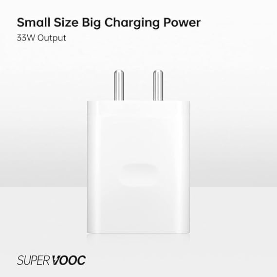 Image of 33W VOOC Fast Charger Compatible with F19 Pro /F21 Pro /F23 5G /F21s Pro /A57e /A96 /F19 /F19s /A78 /A76 - Charger Only