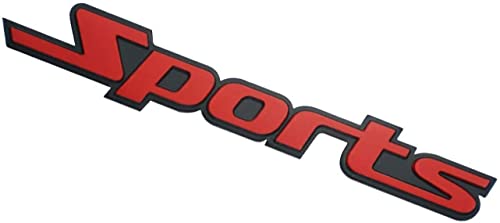 Image of 1x Metal Sport Racing Trunk Tailgate Emblem Car Auto Badge Decal Sticker (Red)