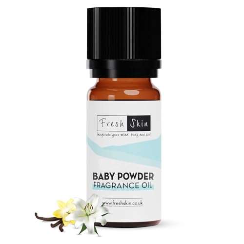 Baby Powder 10ml Fragrance Oil Multi Listing - Freshskin Fragrance Oils - Candles Bath Bombs Soap Making & Wax Melts - Cosmetic Grade - A Rich Complex & Long Lasting Scent!