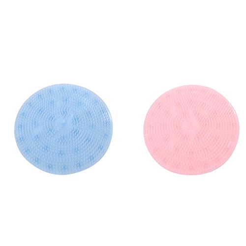 VNDEFUL 2 PCS Lazy Silicone Bath Brush Rub Bath Rub Back Foot Pad Massage Pad Bath Brush Pad Anti-Slip Multi-Function Foot Wash Massage