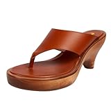FSJ Women Wedge Flip Flops Slip-On Thong Sandals Platform Mules Arch Support Slippers High Heel Sexy Summer Casual Shoes Size 15 Brown