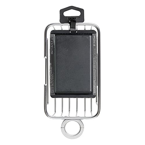 TATAY Shower Caddy for Shower Rail Aluminium, Silver, 24 x 11,5 x 12,5 cm - Image 3