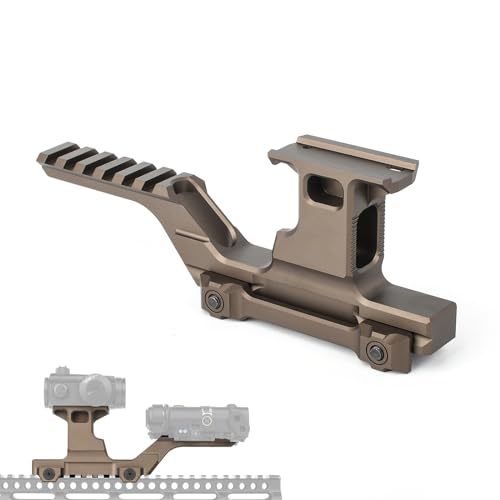 Rail Picatinny ToopMount Picatinny Support Rehausseur De De 2,5 Cm U00e0 Profil Haut 8 Emplacements Avec Design Transparent, Support Sur Pour Lunettes Optiques, Points Rouges, Alliage Rehausse Picatinny