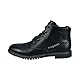 bugatti Herren Schlupfstiefel, Männer Stiefel Kaltfutter,lederstiefel,reißverschluss,Boots,Winterstiefel,Winterschuhe,schwarz (1000),43 EU/EU UK