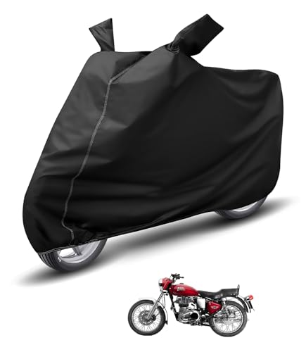Image of Auto Hub Waterproof Bike Cover Compatible with RE Electra Twin Spark Dustproof, UV Protection Two Wheeler Bike Twin Spark Cover - Black