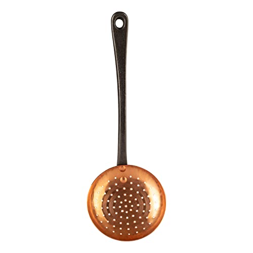 Cuisine Romefort | Copper skimmer with cast iron handle