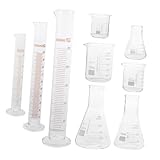 Bécher en verre - en verre et bécher ont une chimique et une dilatation thermique, cylindre de mesure gradué