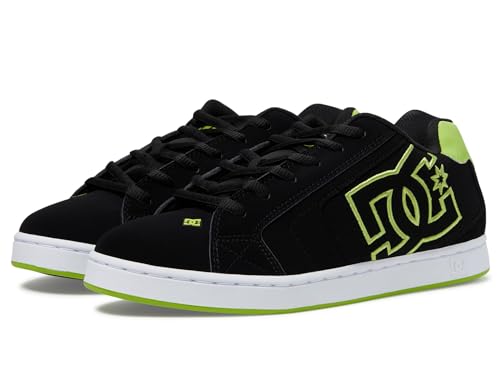 Image of DC Men's Net Skate Casual Shoe Black /Lime Green 7