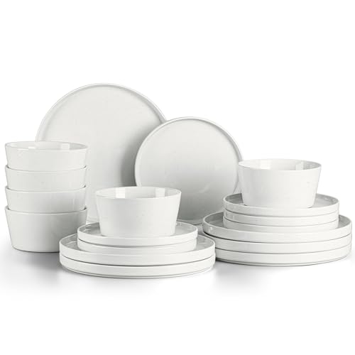 Homikit Geschirr Set, 18-tlg Steinzeug Geschirrset Tafelservice 6...