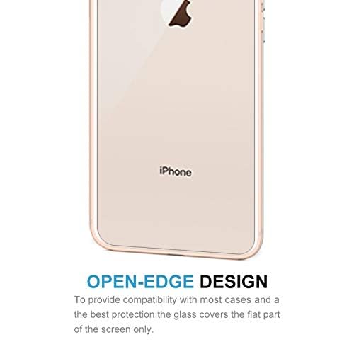 Protector de Pantalla CE 100 PCS for el iPhone 8 0.3mm 9H Dureza Superficial 2.5D de Borde Curvado a Prueba de explosiones Prima de Vidrio Templado Back del Plus y 7 Plus