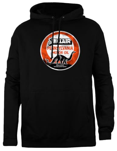 Tambootee Sinclair Gasoline Pensilvania Oil Sudadera con Capucha Unisex Negra Jersey De Ajuste Sencillo