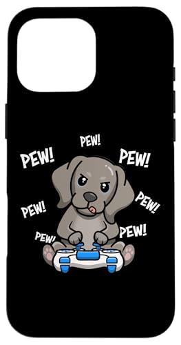 Cute Kawaii Kids Boys Girls Pew Video Gamer Weimaraner Lover �X�}�z�P�[�X iPhone 16 Pro Max �p