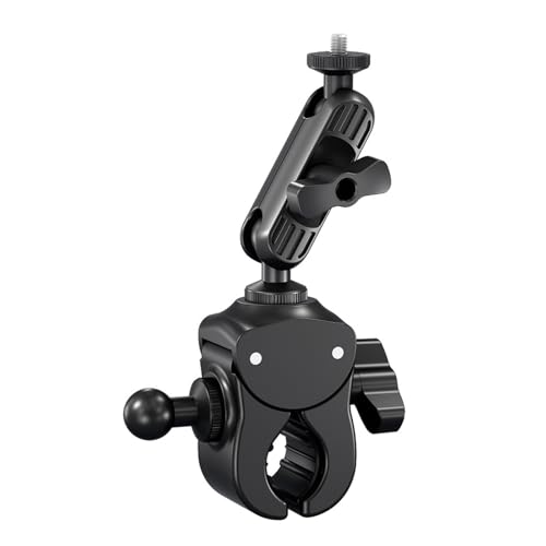 Universally Camera Mount Clamp with Double Ball Heads 1/4in-20 Screw for Secure Attachment on Motorcycles Bicycles Bike Holder
