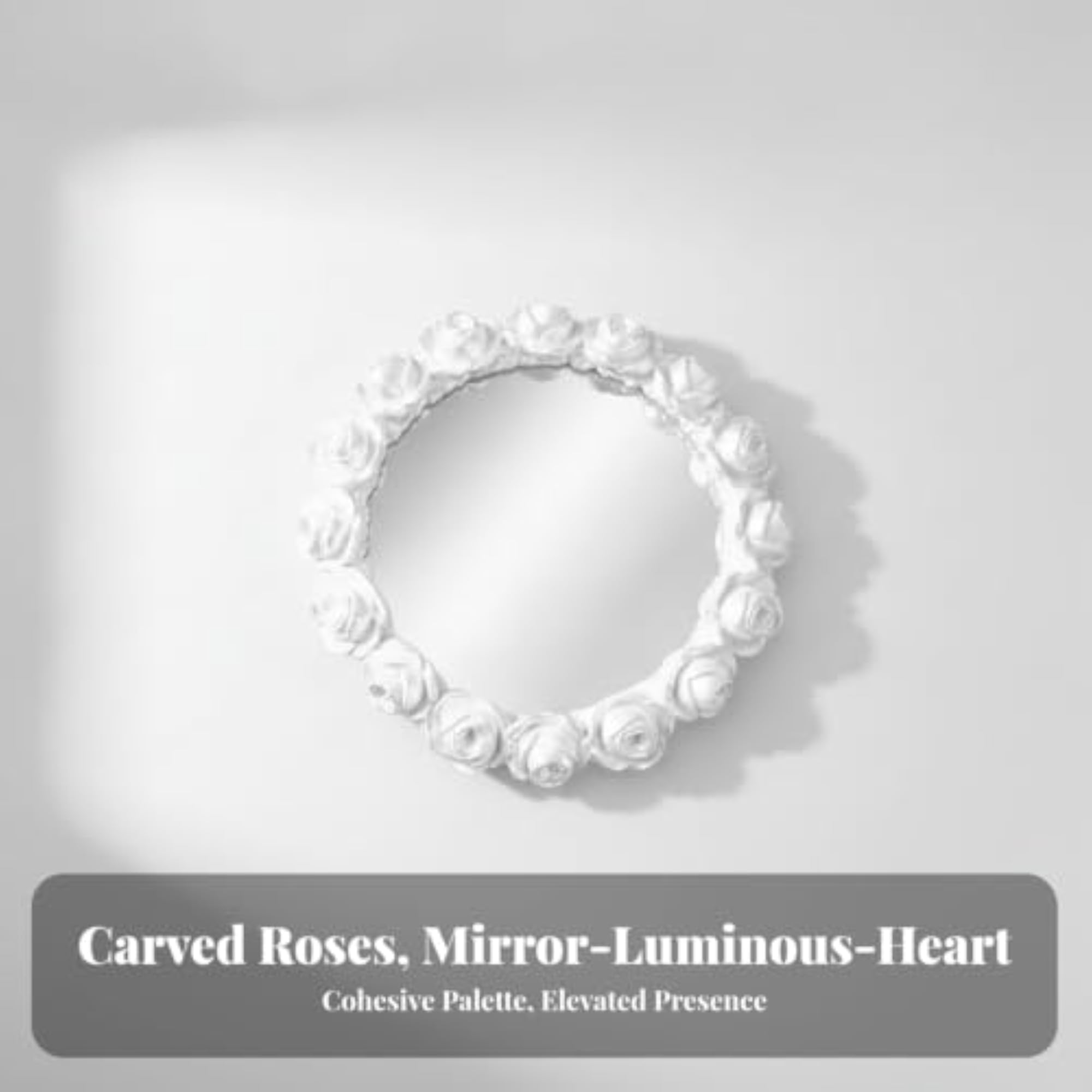 Ornate Round Mirrored Vanity Tray