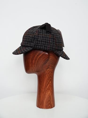 Image of TAILORMAP Harris Tweed Deerstalker Hat for Adult and Child,Detective Hat for Men and Women