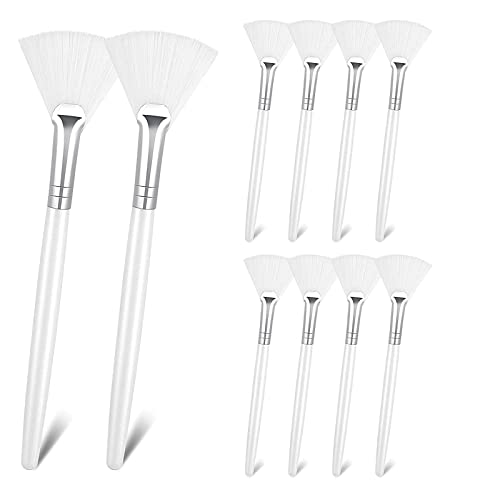 Recopilación de Pinceles y brochas Top 5. 50 10 Cepillos de Abanico,Pinceles para Máscara Facial,Cepillo de Abanico Suave, Cepillo Aplicador de Ácido, Cepillo de Maquillaje Cosmético, Herramientas Aplicadoras para Barro...