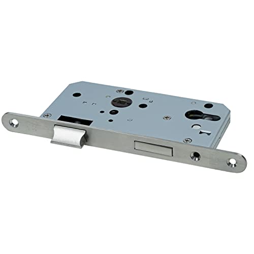 FELGNER Panik Einsteckschloss mit Riegel | Panikfunktion D für Fluchttüren Feuertüren Rauchschutztüren | Für höchste Belastungen | mit Gegenplatte | Dornmaß 55mm - Stulp 20mm - Din links und rechts