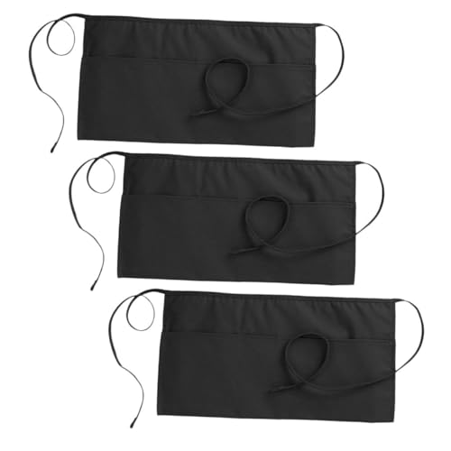 Tablier avec poche pratique VOSAREA demi tablier réglable pour restaurant lot de 3