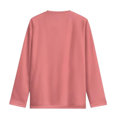 Image of Girls Long Sleeve Shirt with Cute Graphic Casual Pullover Tops 3-16Y