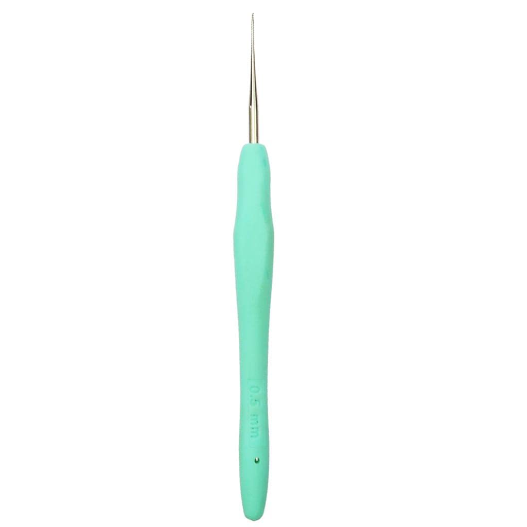 CALANDIS® Soft Plastic Grip Handle Metal Crochet Hook for Hand Sewing Arts Tool 0.5mm-image-36